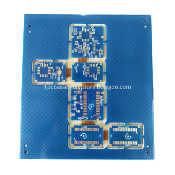 Blue Solder Mask 6layers Rigid Flex PCB Board